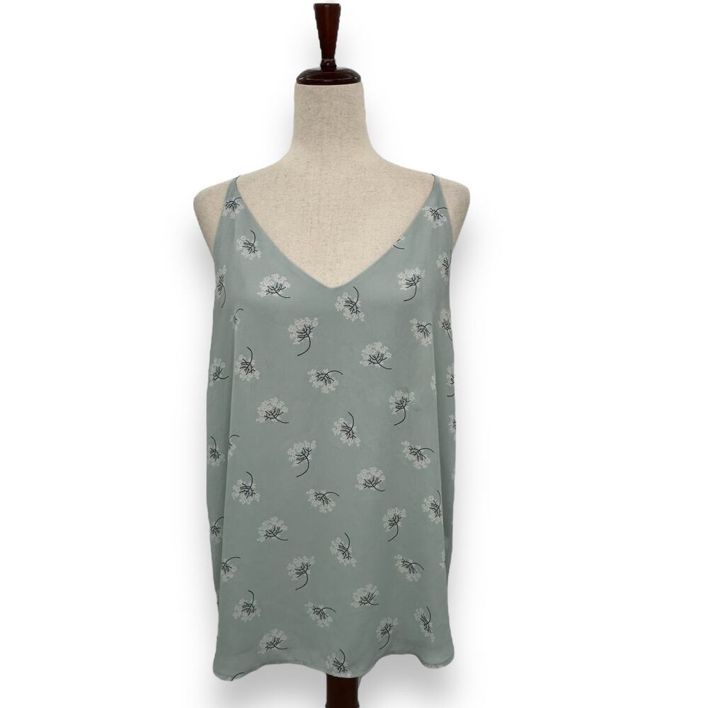 LOFT Mint Green Floral Sleeveless Top